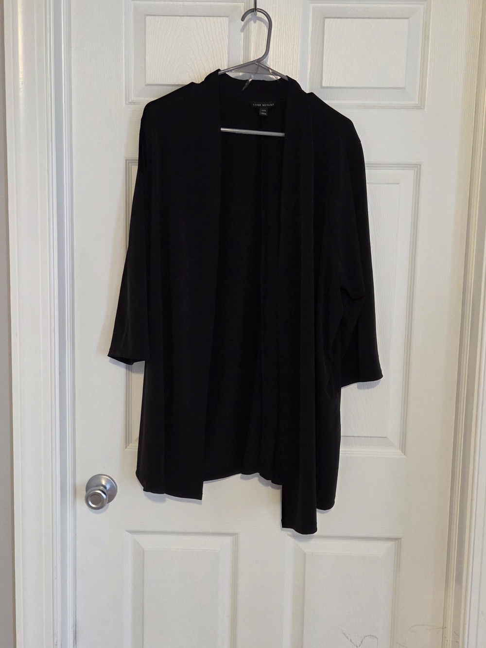 Lane Bryant Black Open Drape Cardigan